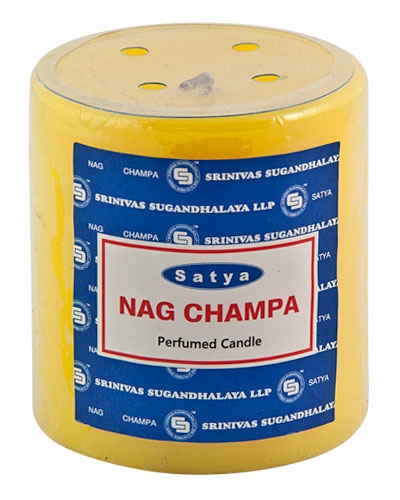 Satya Nag Champa Smooth Pillar Candle Wholesale
